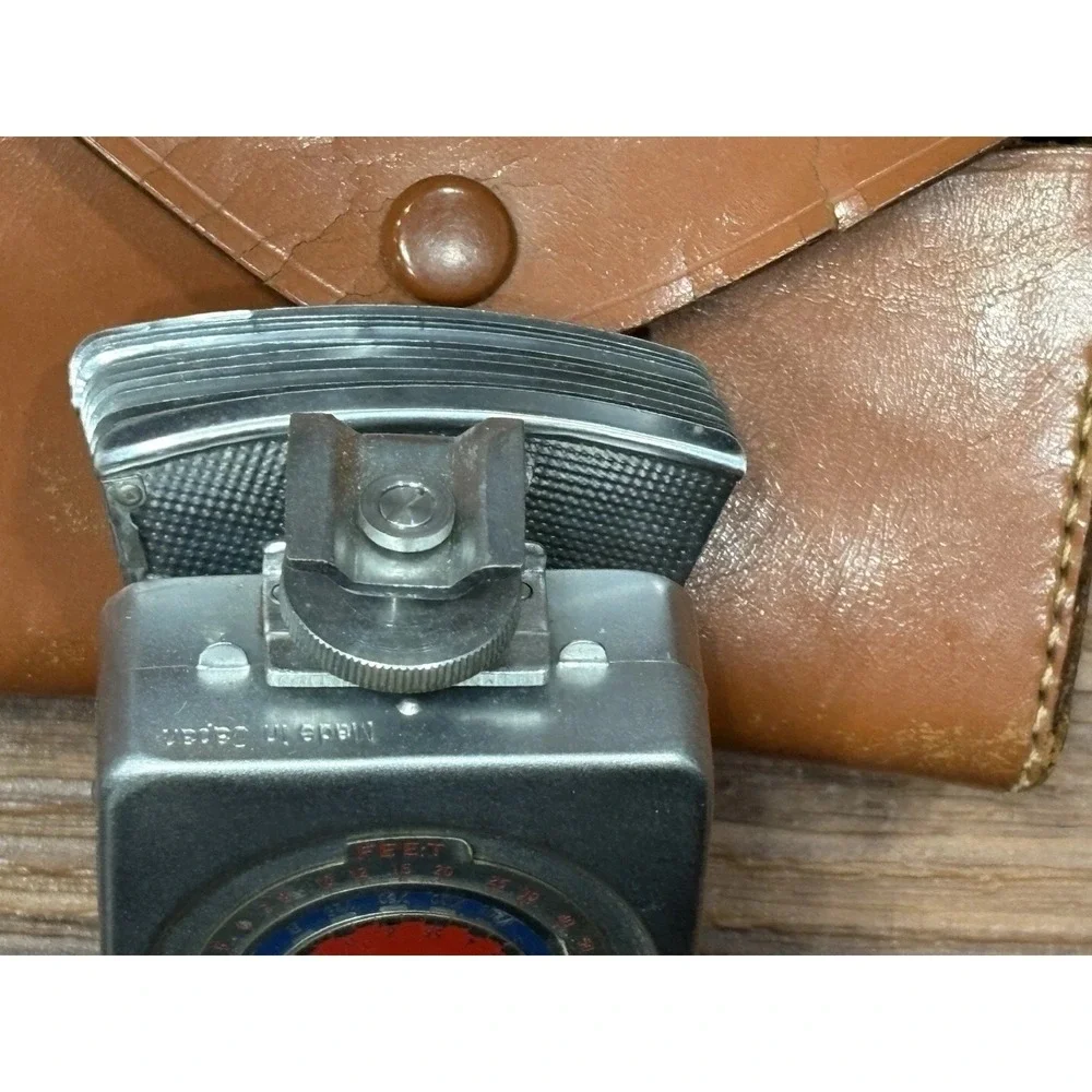 Vintage Hermes Exposure Rangefinder Fan CombiMeter IIa LOOK Japan + Leather Case
